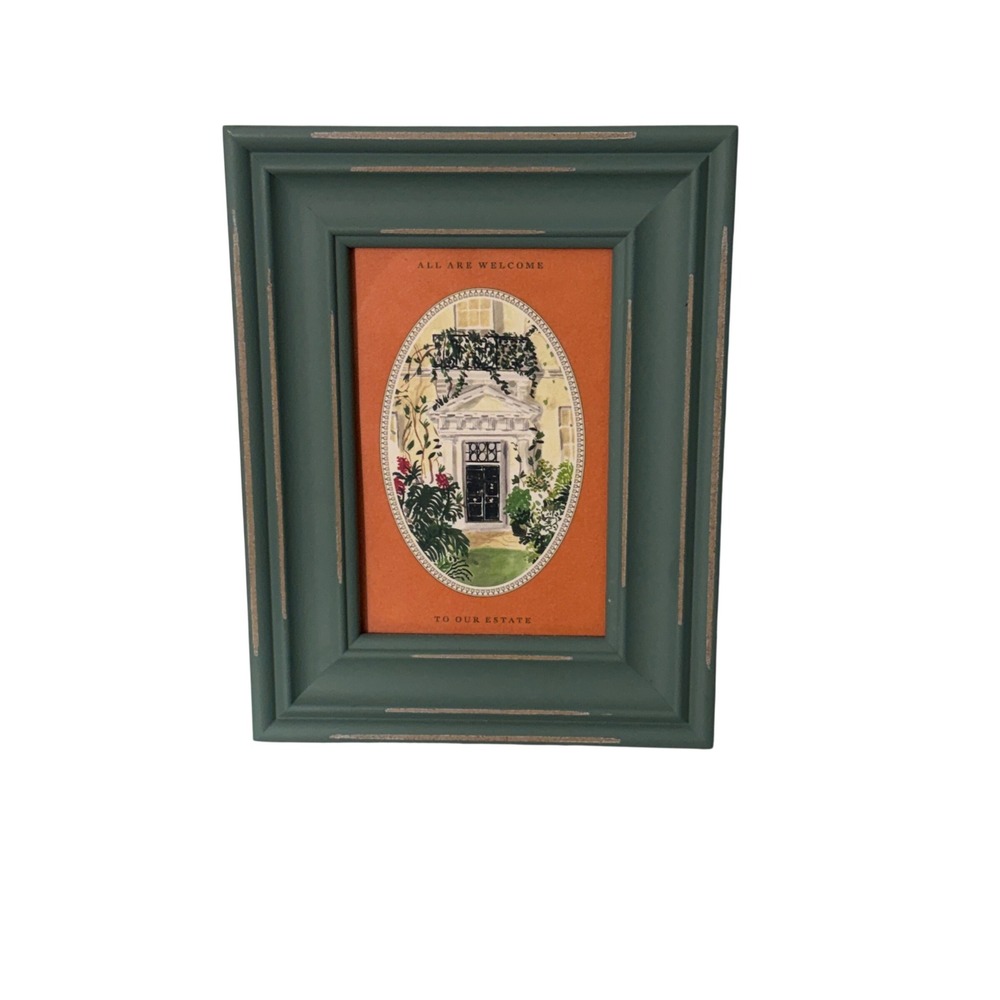 Unbranded Framed Art Home Decor OS Green All Are Welcome To Our Estate Print